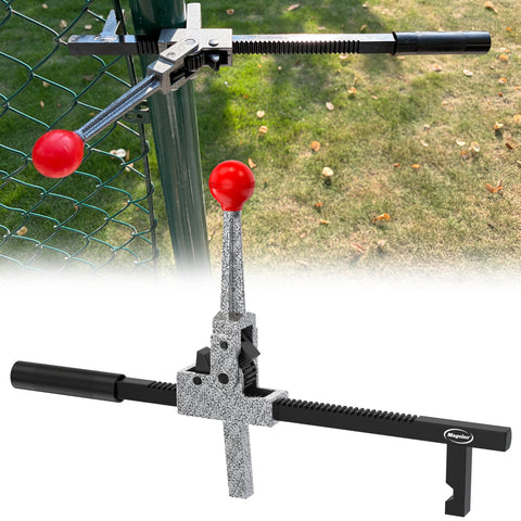 Magoleo fence stretcher with ratchet lever tightens chain link efficiently