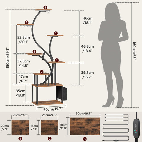 MAHANCRIS 8-tier corner shelf displays plants efficiently in compact spaces