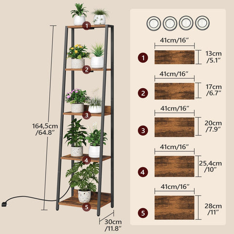 MAHANCRIS grow-light with 4 arms providing even light coverage for thriving plants.