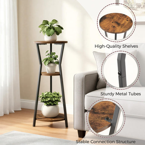 MAHANCRIS indoor plant display rack ideal for living rooms.