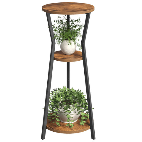 MAHANCRIS 3-tier plant stand with round corner shelves for compact spaces.