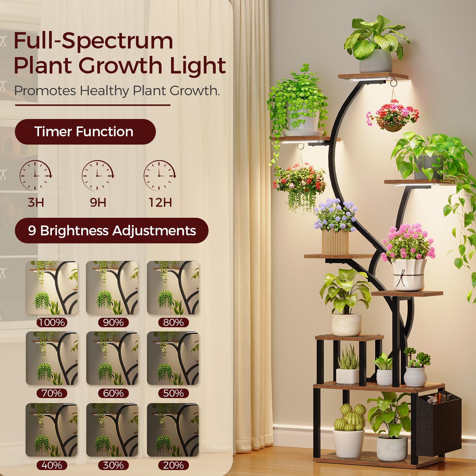 MAHANCRIS S-shaped rack adds stylish storage for blooms and decor