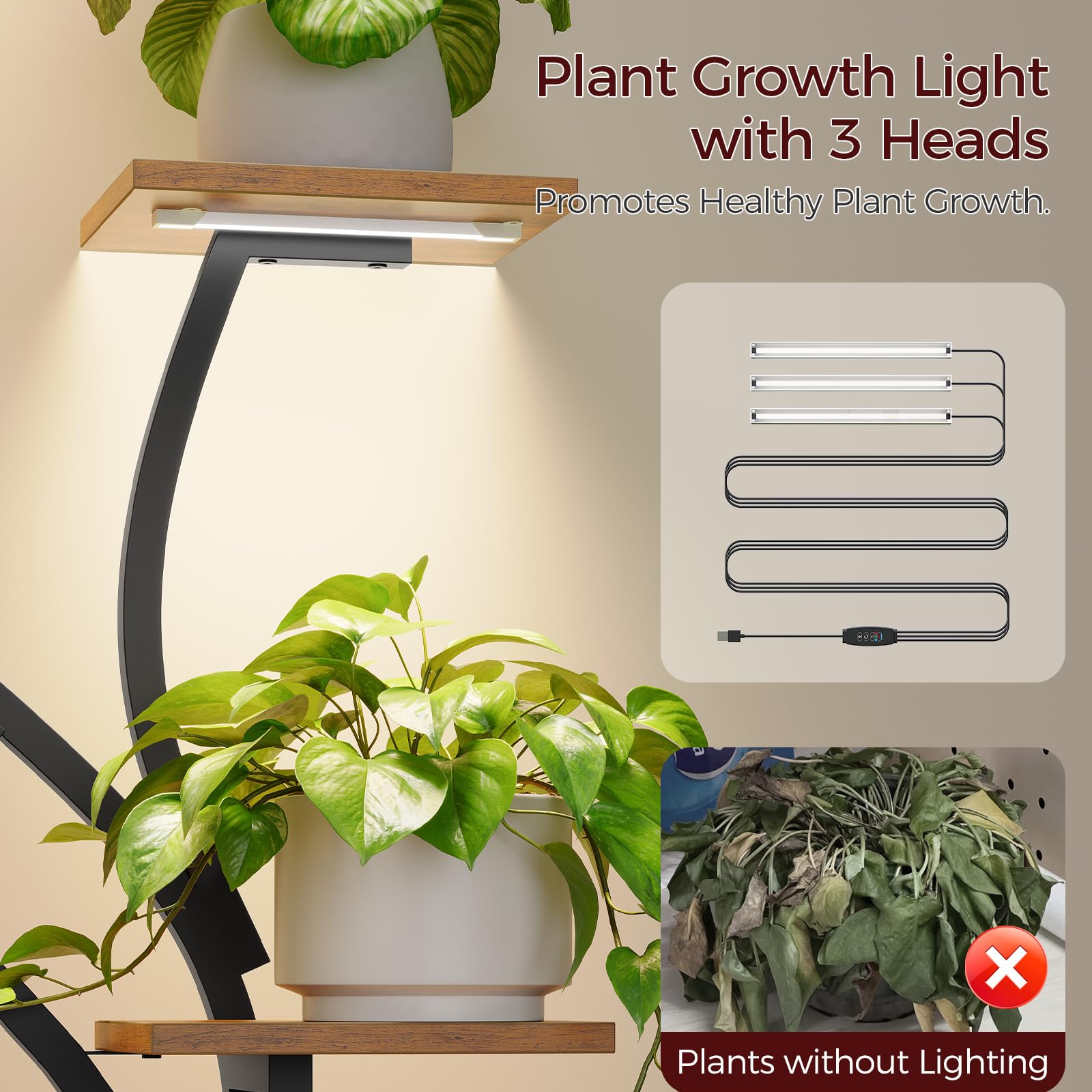 MAHANCRIS includes USB power and memory settings for easy lighting control