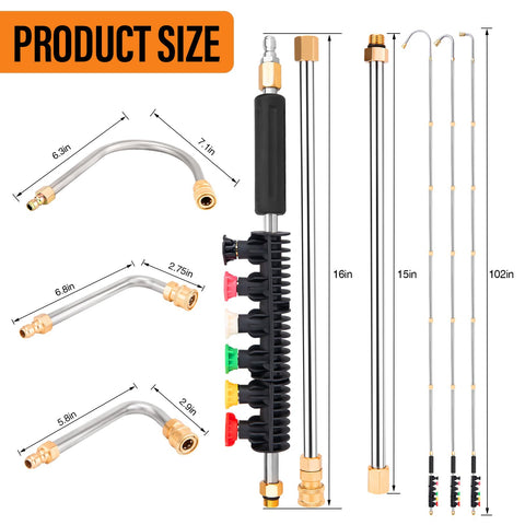MAHOOMMAKH extension wand U-shape for tight corners and channels.