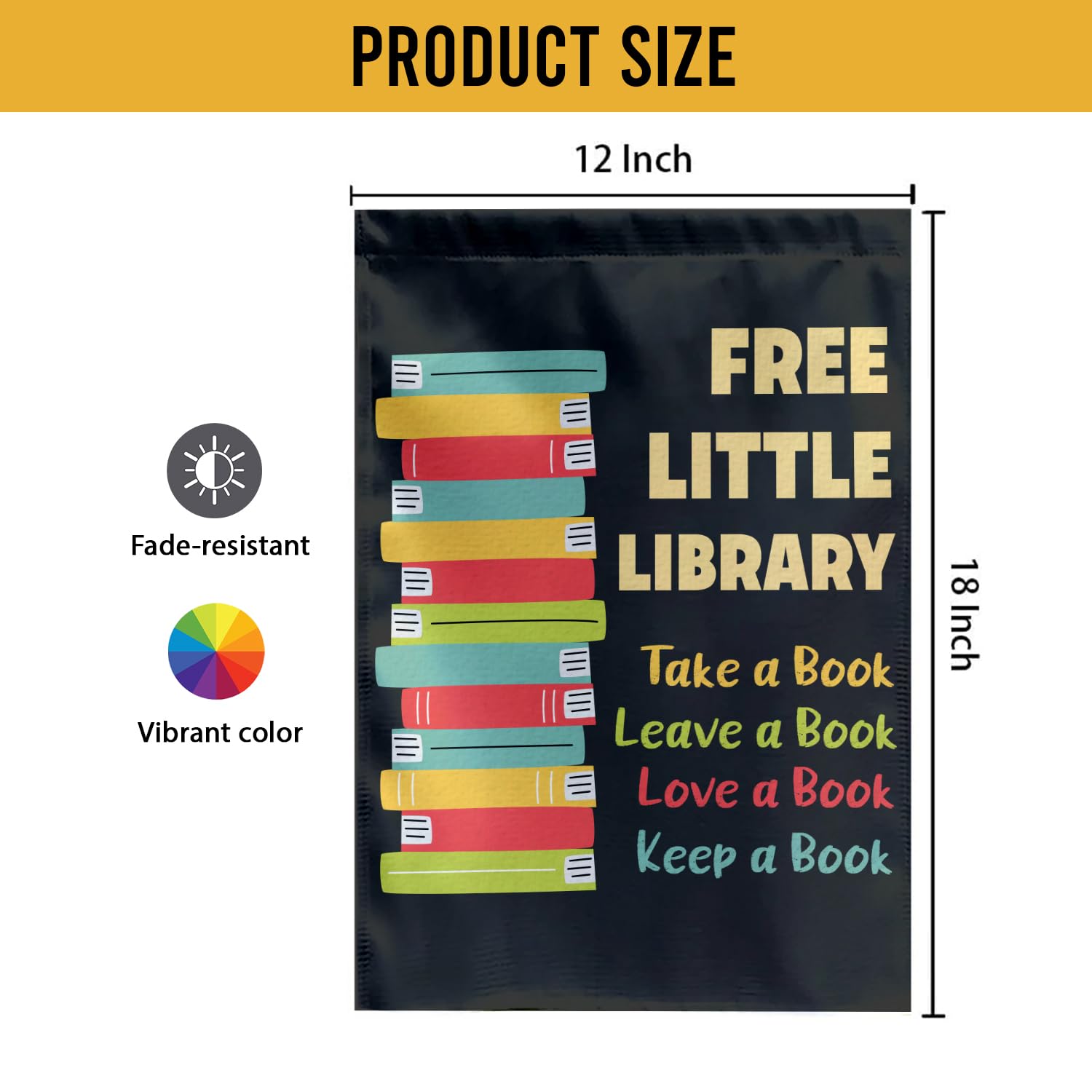 Maianey bookish garden decor flag enhances outdoor spaces.
