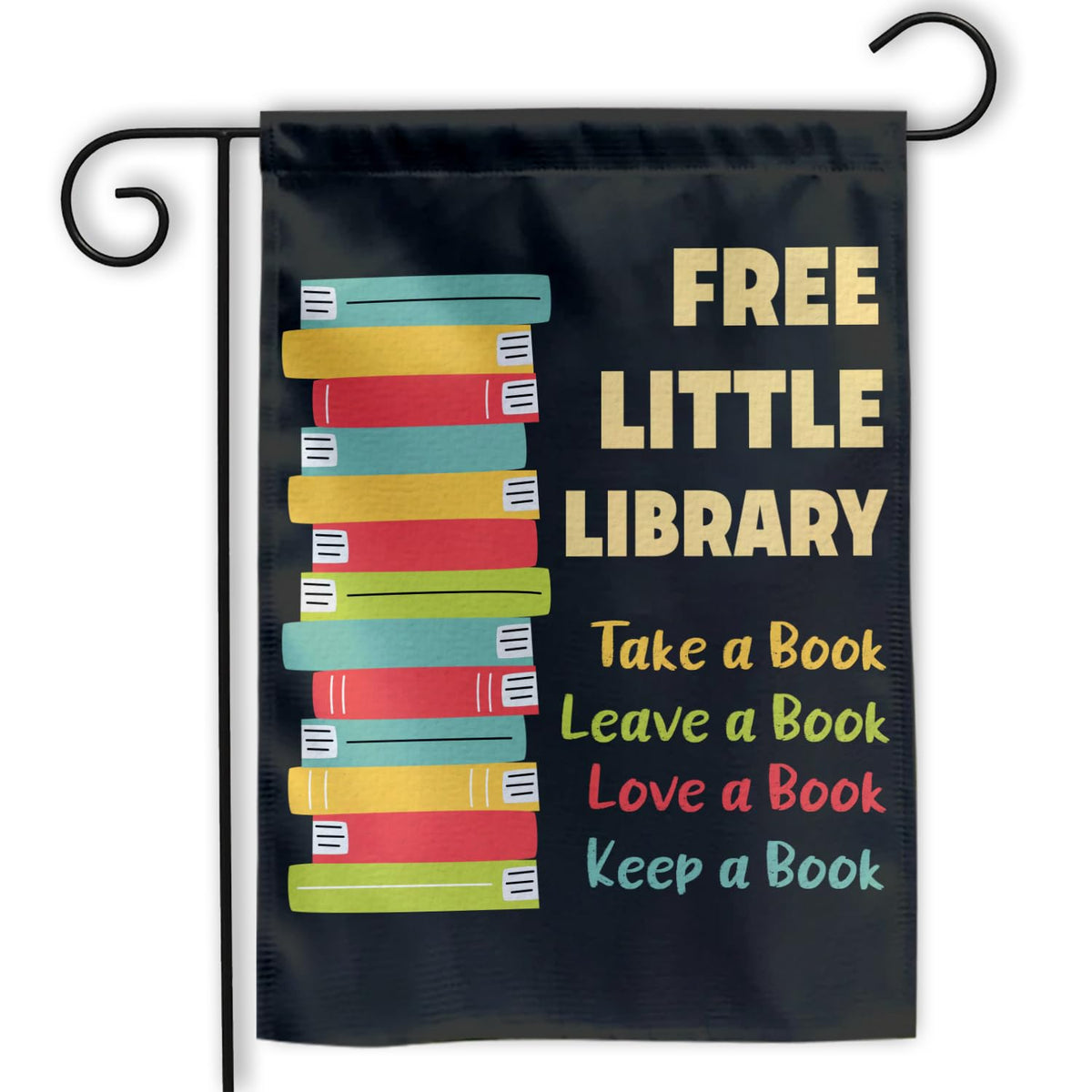 Maianey librarian flag double-sided for year-round curb appeal.
