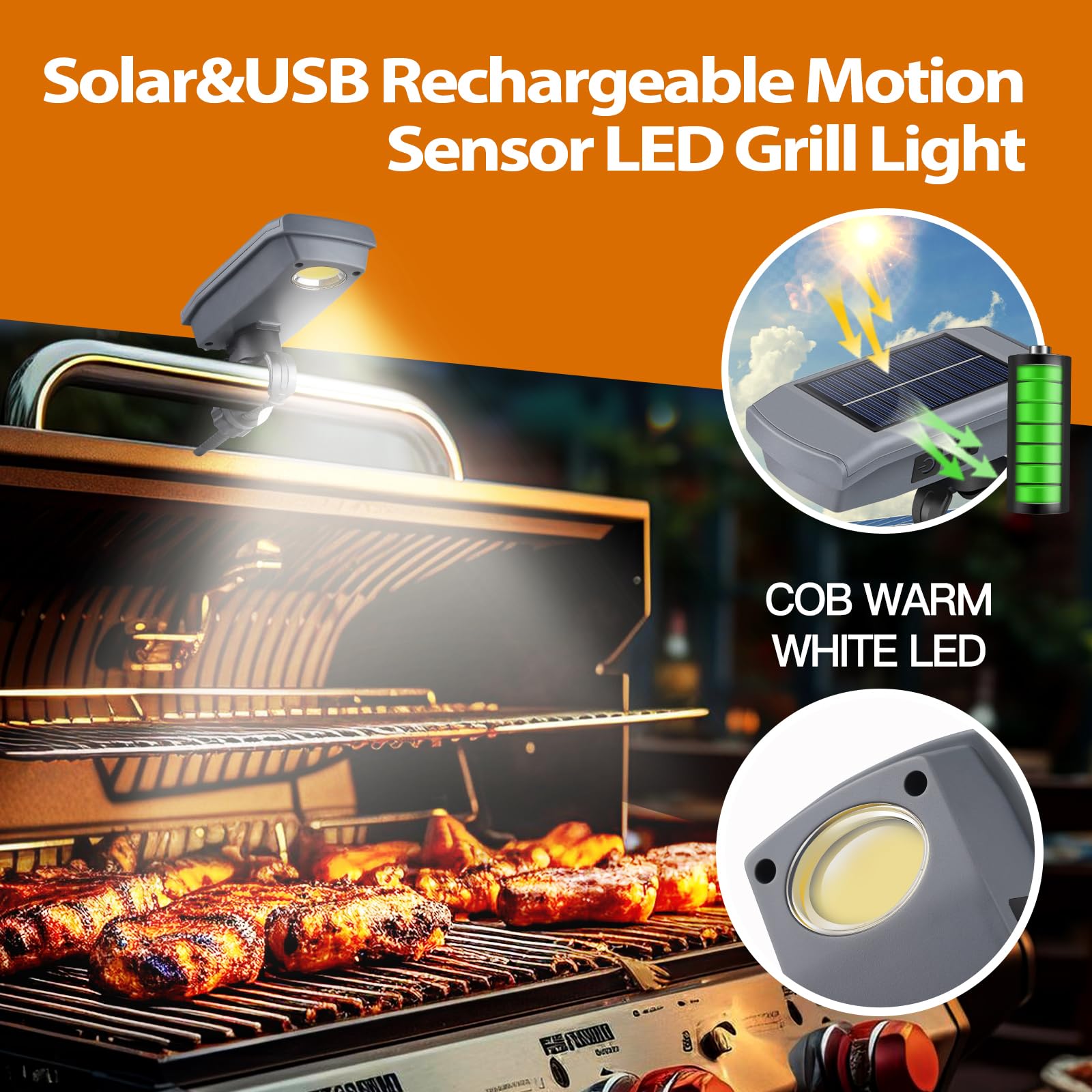 MaiMaiYa grill light activated when lid opens to improve visibility during cooking