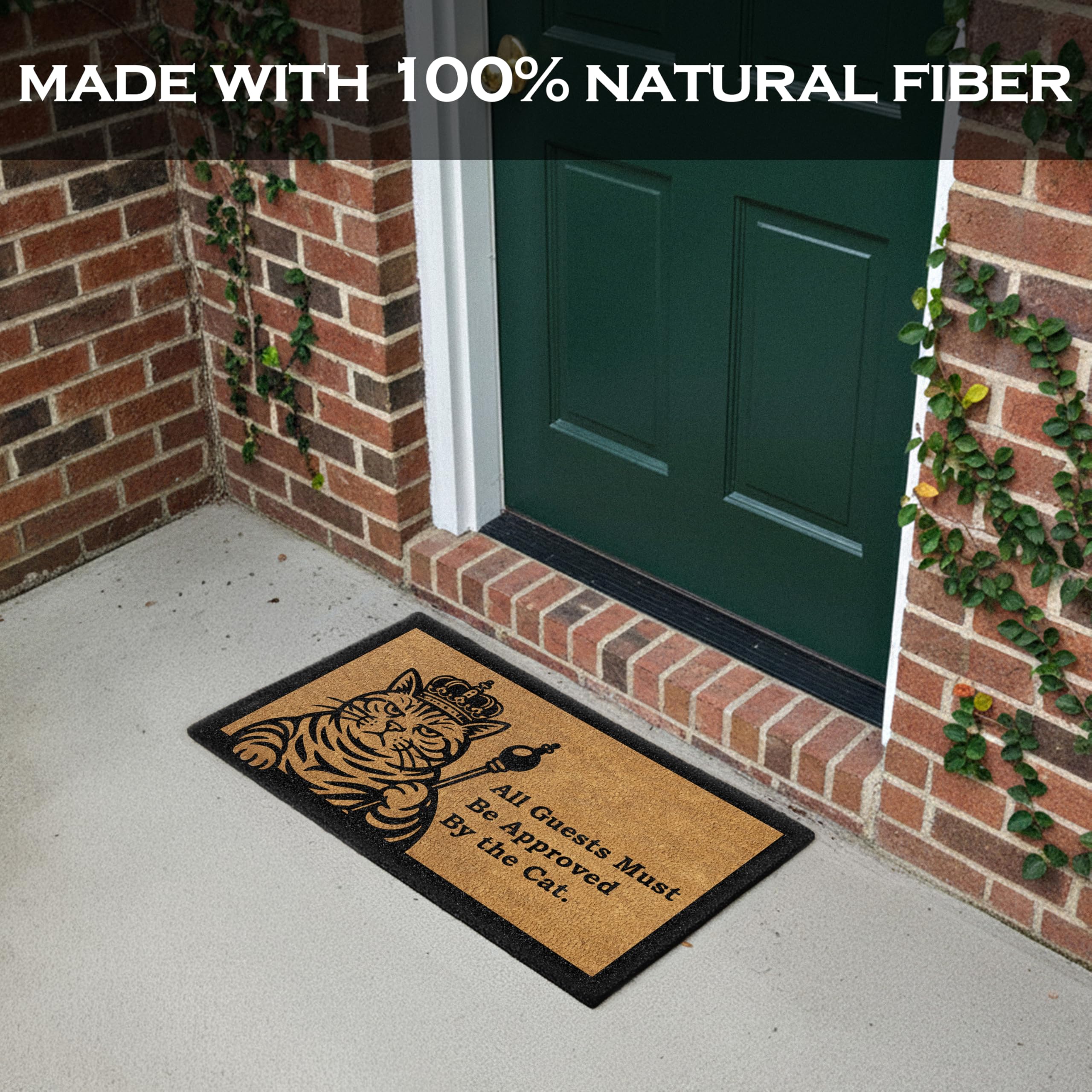 MAINEVENT Black Cat Approved Doormat is easy to clean and maintain