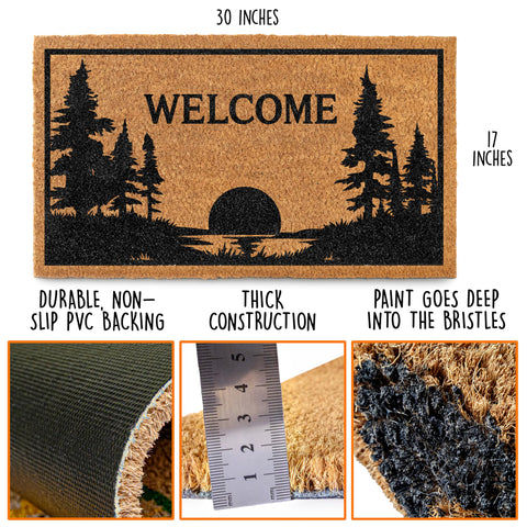 MAINEVENT Camping Welcome Mat outdoor use traps dirt before it enters your home