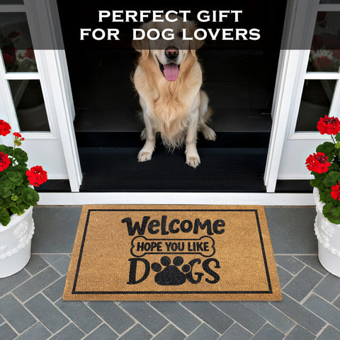 MAINEVENT coir doormat with dense fibers traps dirt before entry