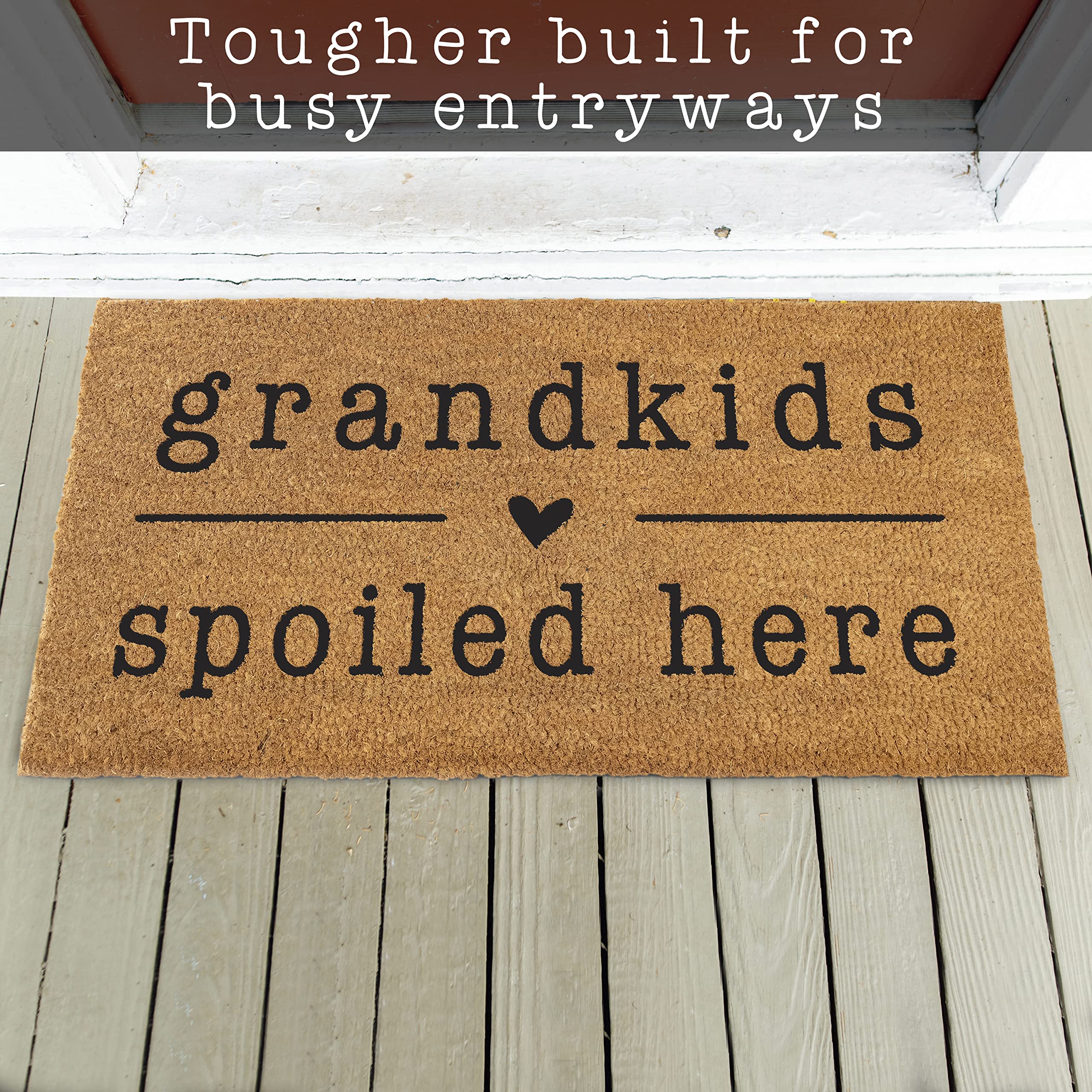 MAINEVENT Coir fibers door mat detail shows durability for high-traffic entrances.
