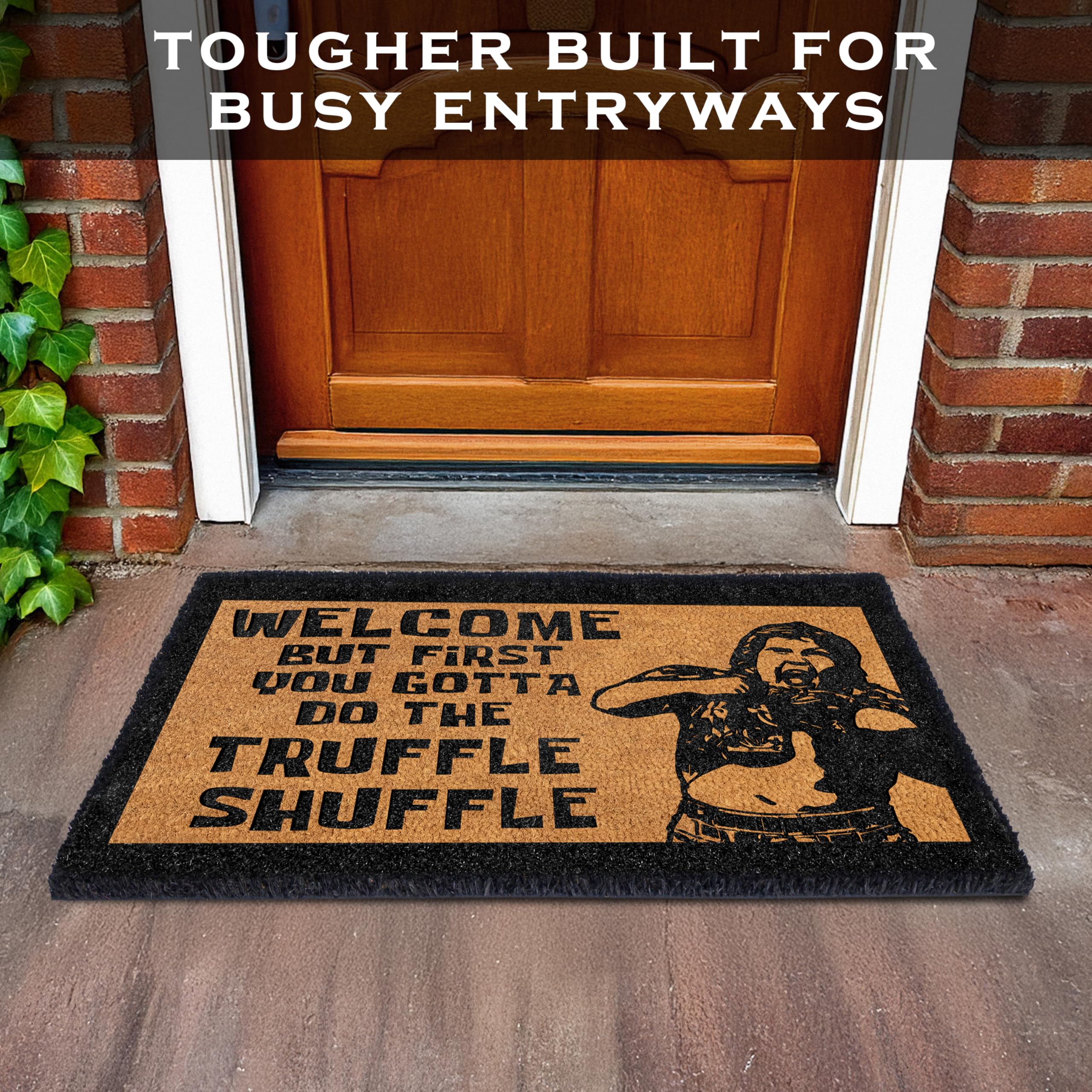 MAINEVENT non-slip backing door mat keeps in place during busy comings and goings.