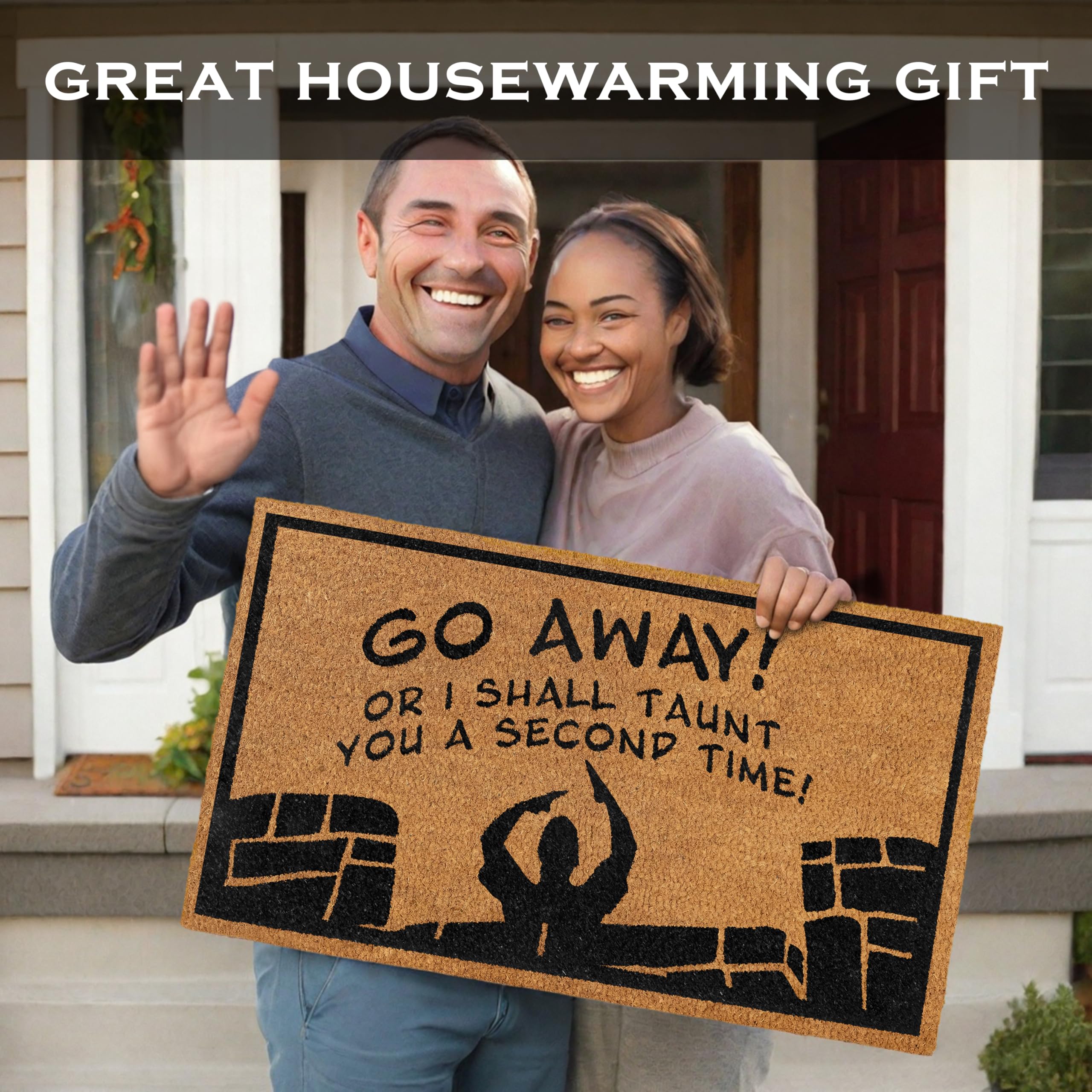 MAINEVENT Covered patio-friendly doormat resists moisture while staying vibrant.