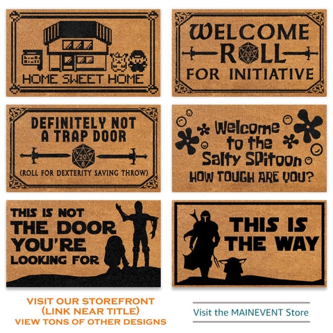 MAINEVENT DND home decor doormat for entry adds playful appeal