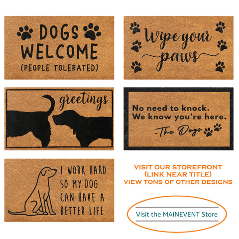 MAINEVENT dog-door-mat adds charming humor to entryway