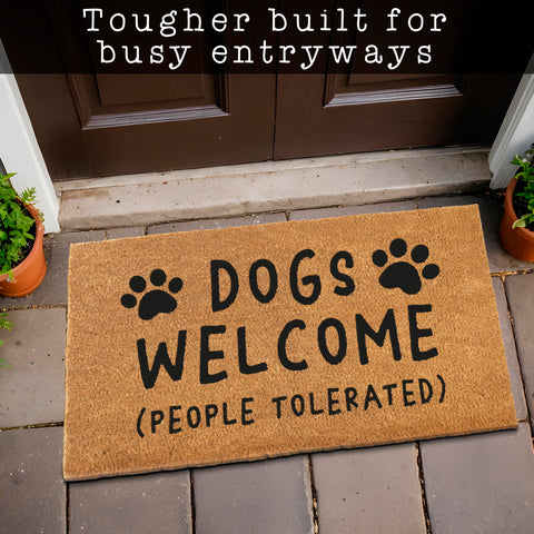 MAINEVENT dogs welcome door mat paint that won't bleed keeps colors vibrant