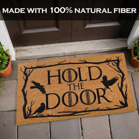 MAINEVENT Durable door mat with non-slip backing stays in place in rain