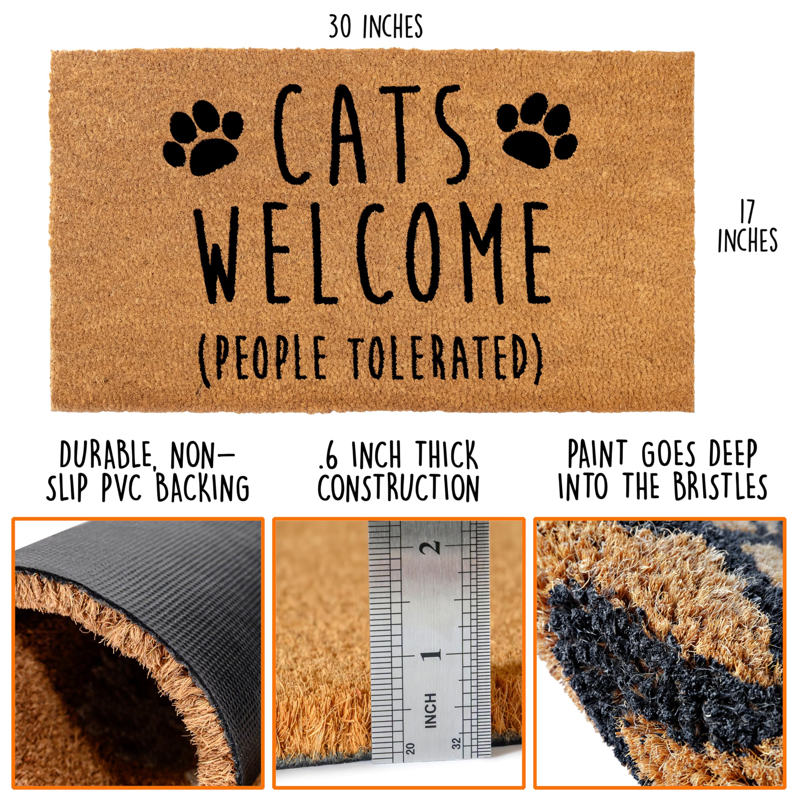 MAINEVENT durable-coir-fiber-doormat designed for year-round use and quick dirt shedding.
