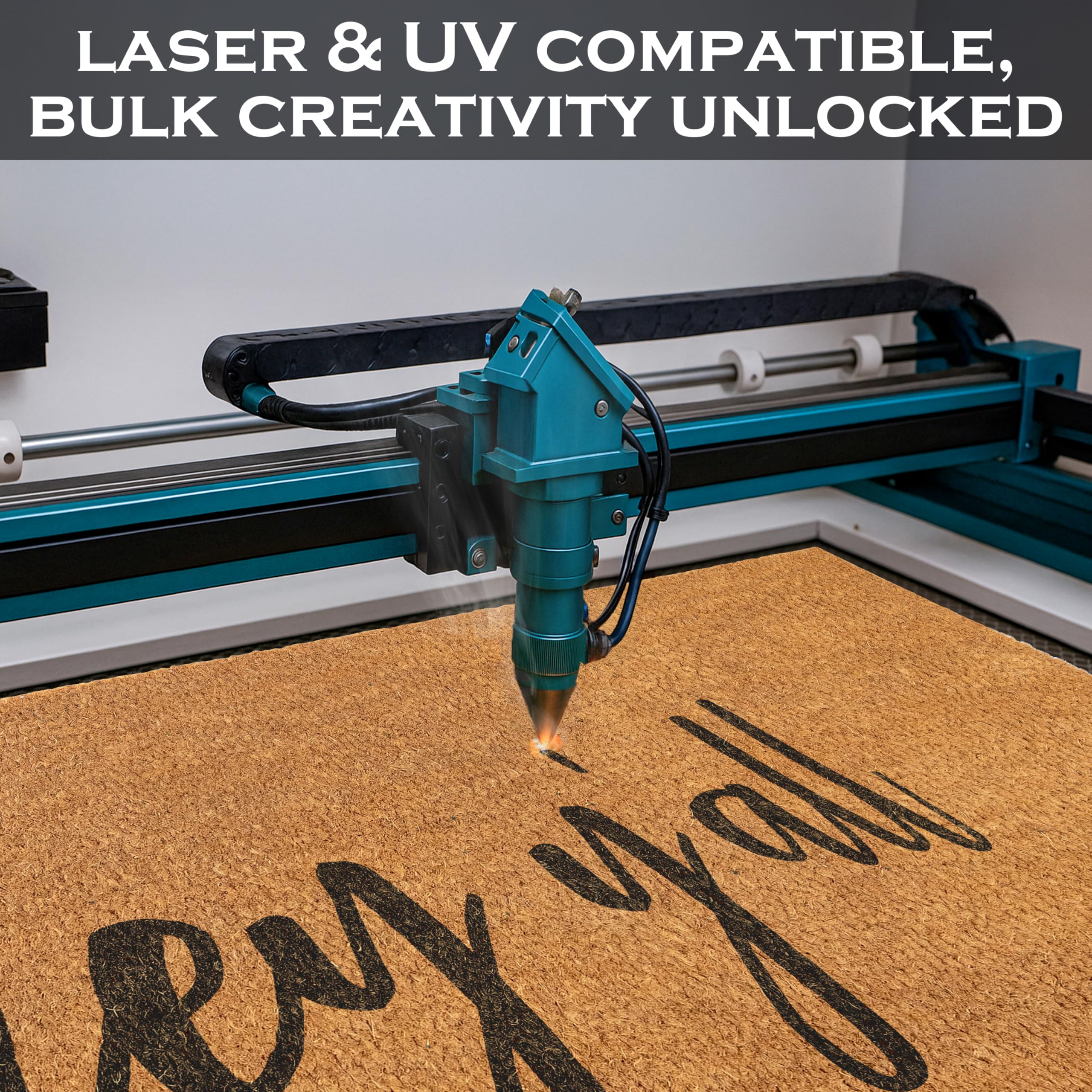 MAINEVENT durable 0.6-inch coir mat withstands heavy use.