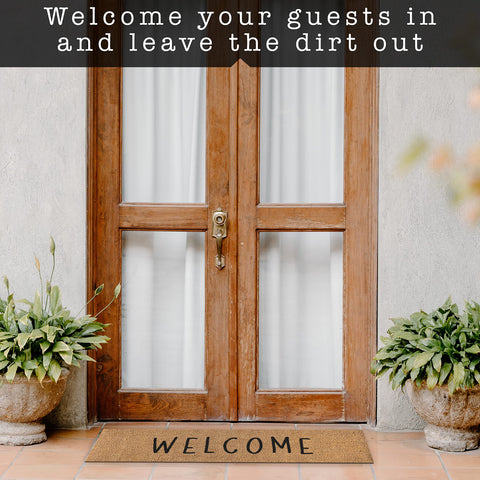 MAINEVENT durable door mat outdoor large withstands outdoor wear and tear.