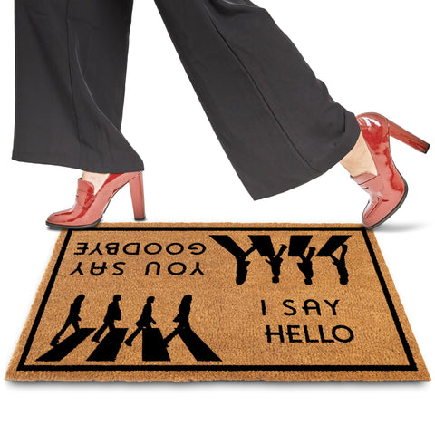 MAINEVENT durable fiber door mat for porch use, easy to care for