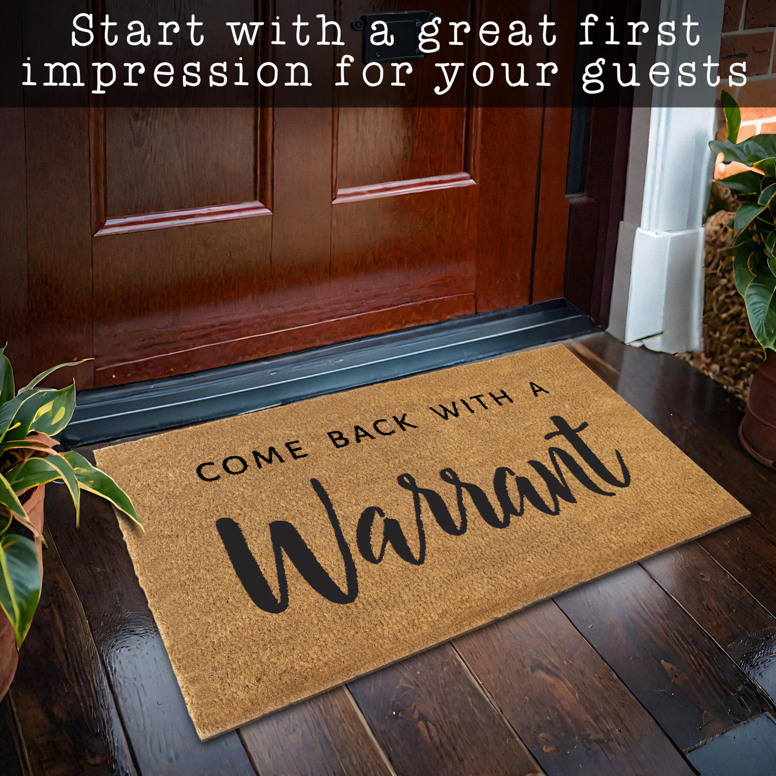 MAINEVENT easy-clean durable welcome mat keeps dirt outside