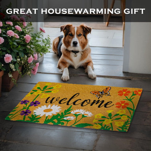 MAINEVENT Floral Doormat eco-friendly design for mindful decor