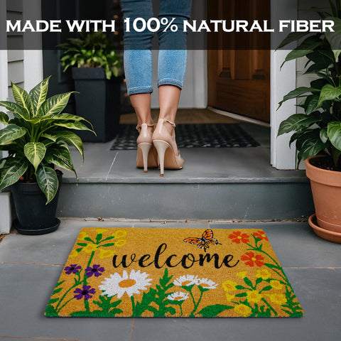 MAINEVENT Floral Doormat spring print maintains vivid colors