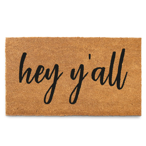 MAINEVENT funny-front-door-mat greets guests with Southern charm while staying sturdy.