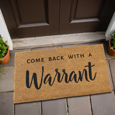 MAINEVENT funny welcome mat outdoor warrant design adds curb appeal