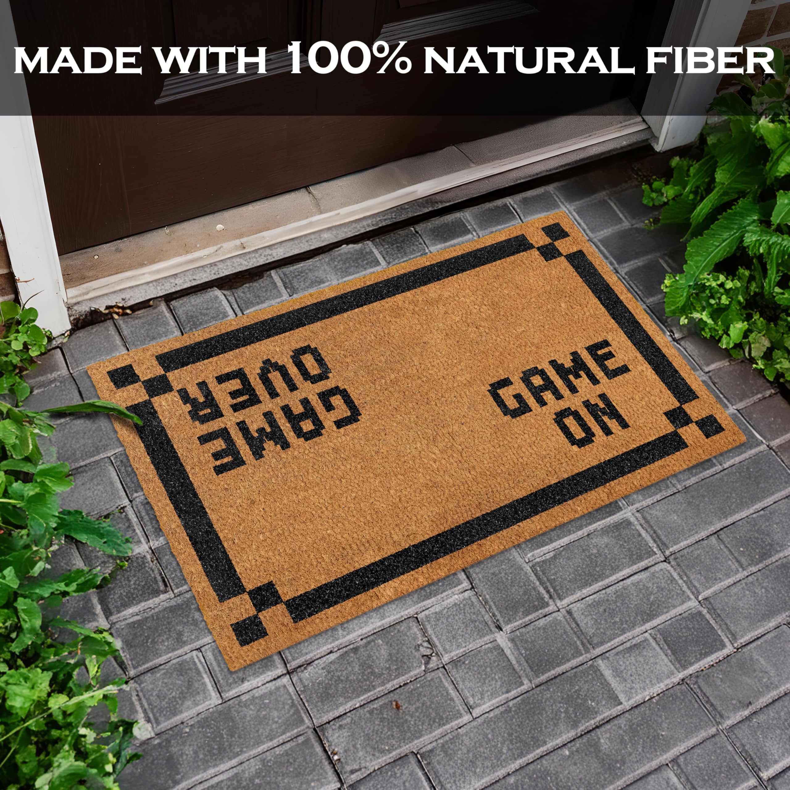 MAINEVENT Game Over Door Mat detailed texture, durable look for covered doors