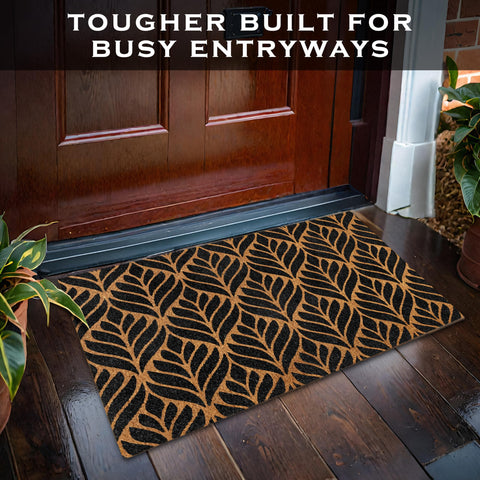 MAINEVENT geometric doormat bold lines welcome guests while protecting interior floors