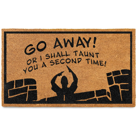 MAINEVENT Go Away doormat for patio, adds playful curb appeal.