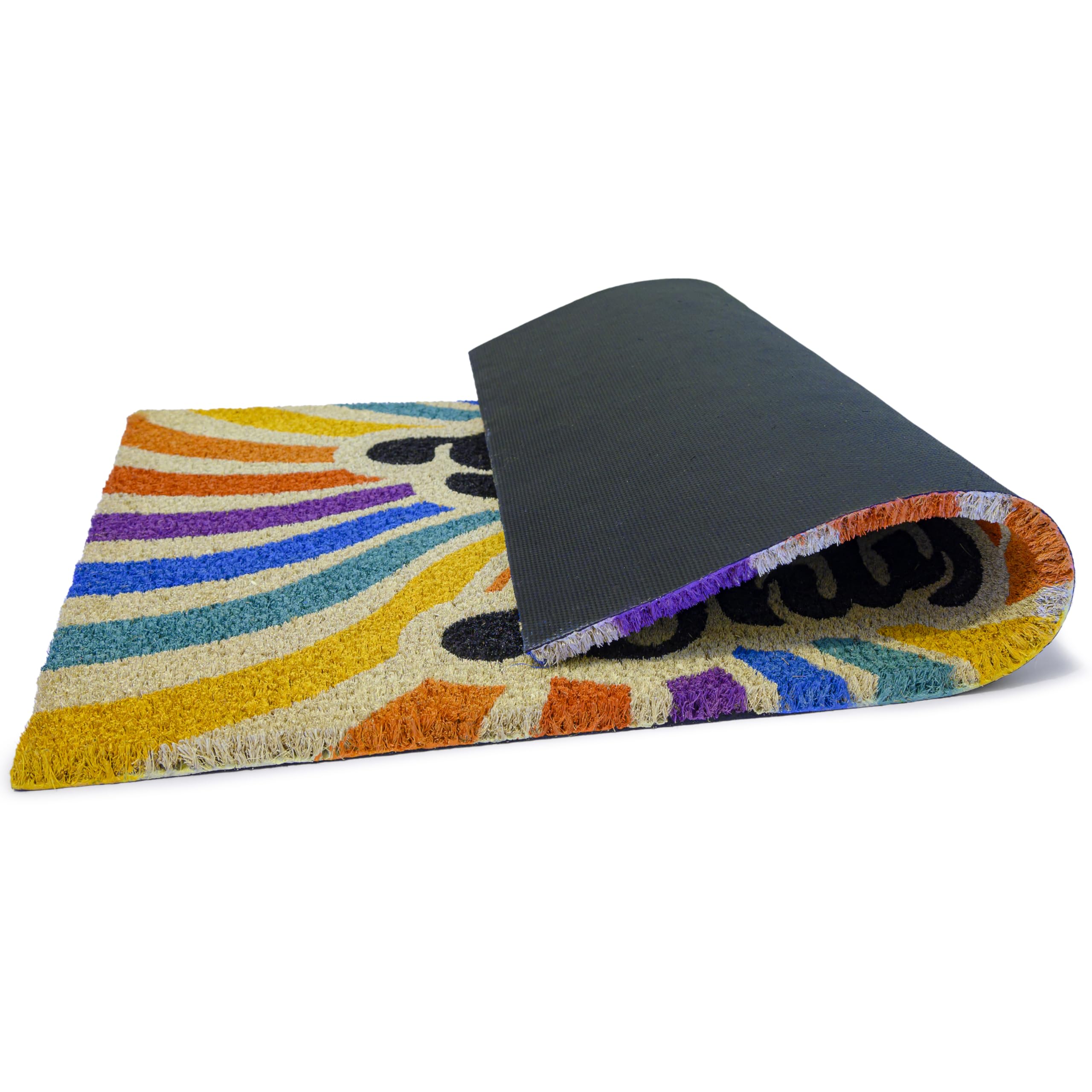Weather-ready MAINEVENT Good Vibes Only Door Mat resists outdoor wear