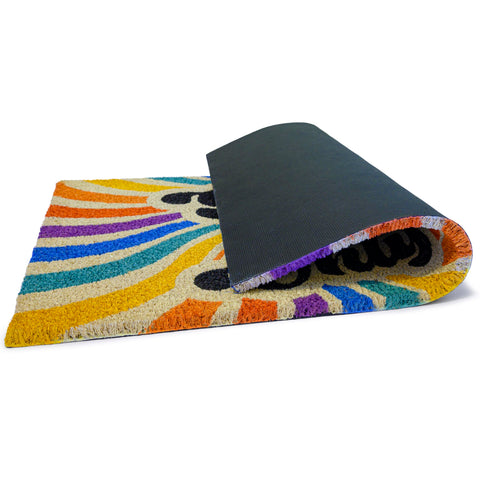 Weather-ready MAINEVENT Good Vibes Only Door Mat resists outdoor wear