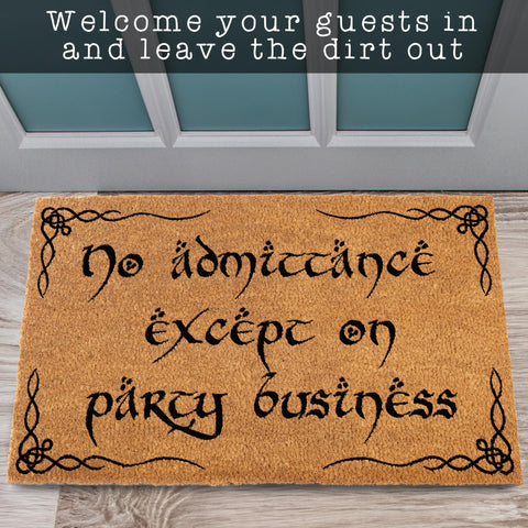 MAINEVENT LotR gift mat is easy to clean and adds character to a welcome area.
