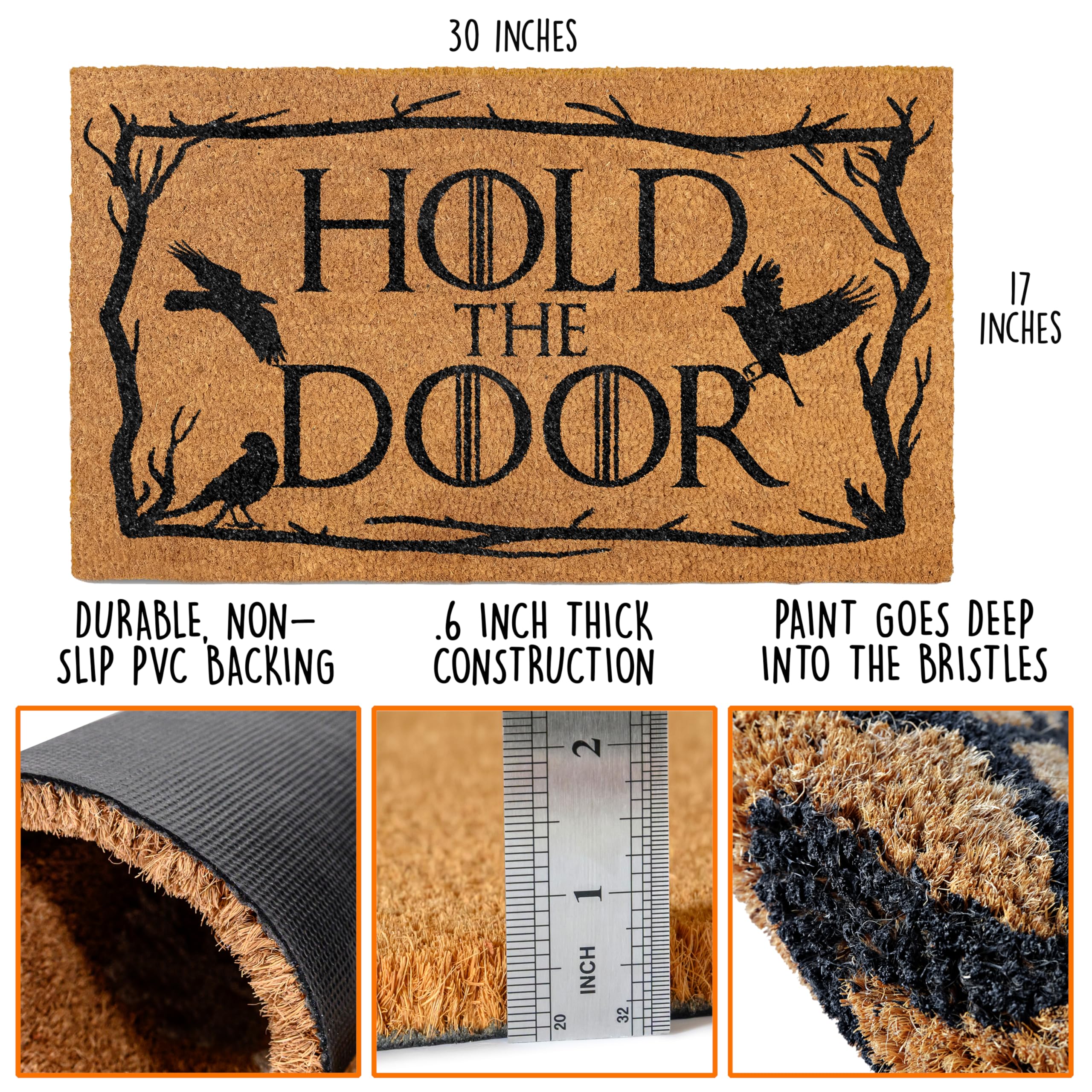 MAINEVENT Hodor mat close-up highlights six-tenths-inch fibers for durability