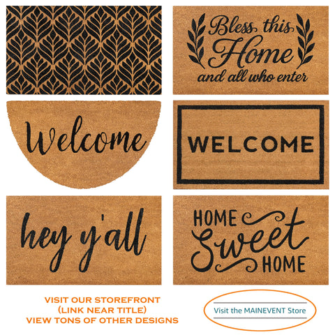 MAINEVENT housewarming gift mat adds practical charm to any entryway.