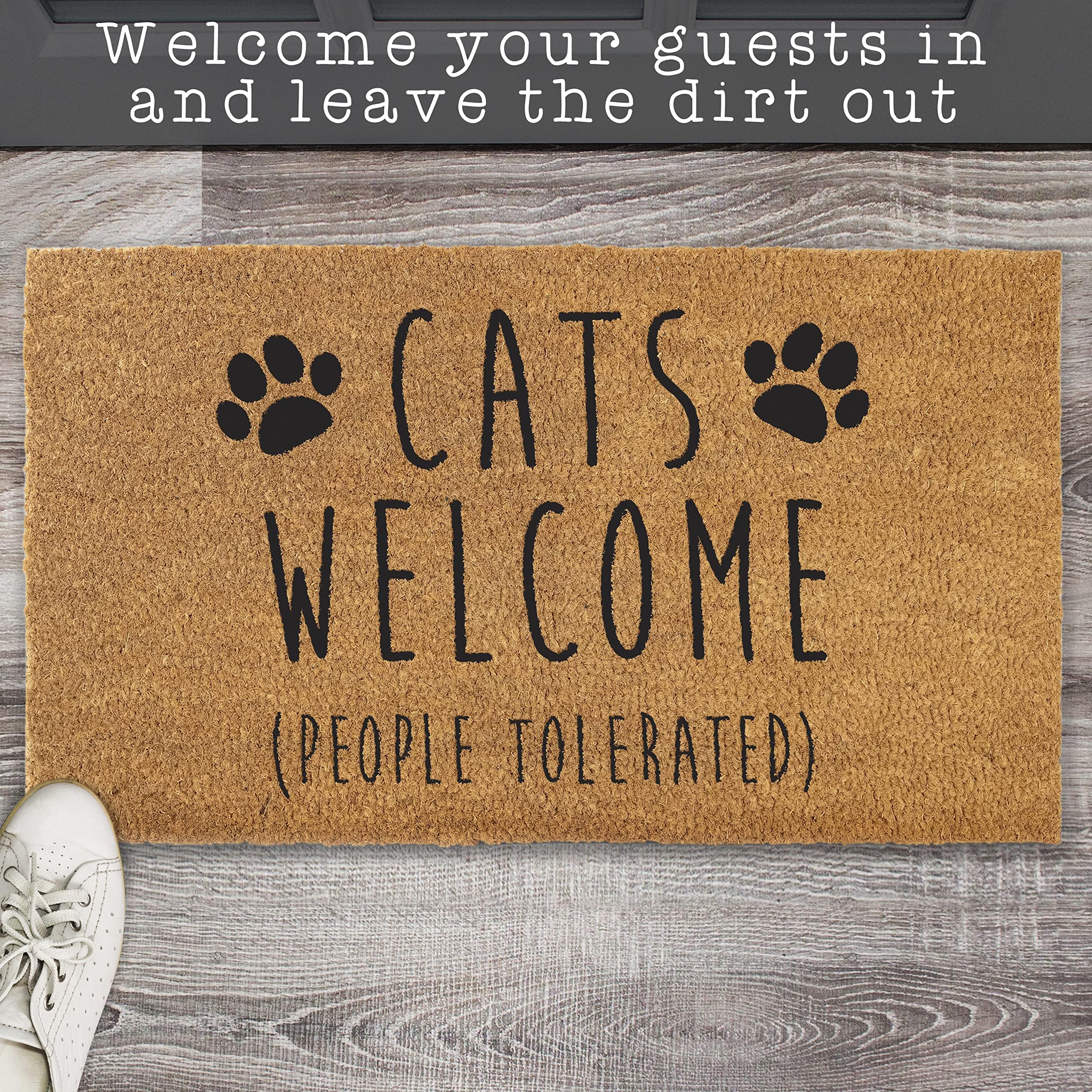 MAINEVENT humorous-cat-design-door-mat adds a friendly, witty touch to the entryway.