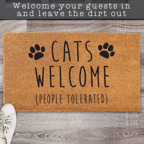 MAINEVENT humorous-cat-design-door-mat adds a friendly, witty touch to the entryway.
