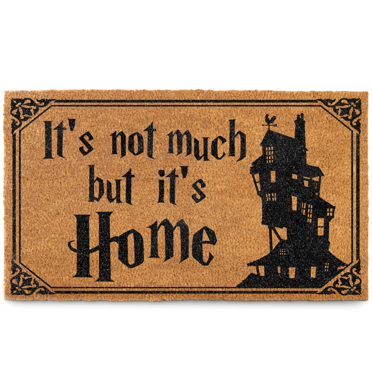MAINEVENT It's Not Much But It's Home doormat 30x17 welcomes guests with wizarding flair