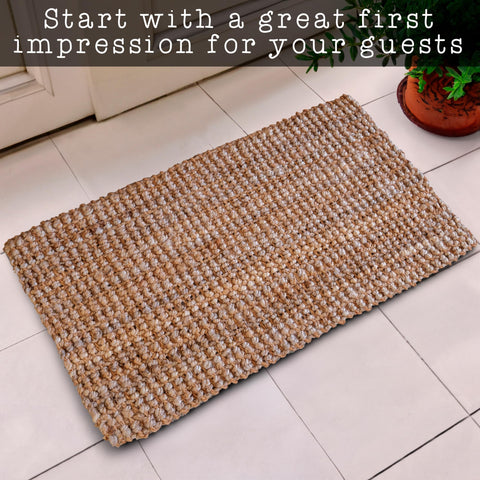 MAINEVENT jute doormat care and cleaning ease suggests simple maintenance.