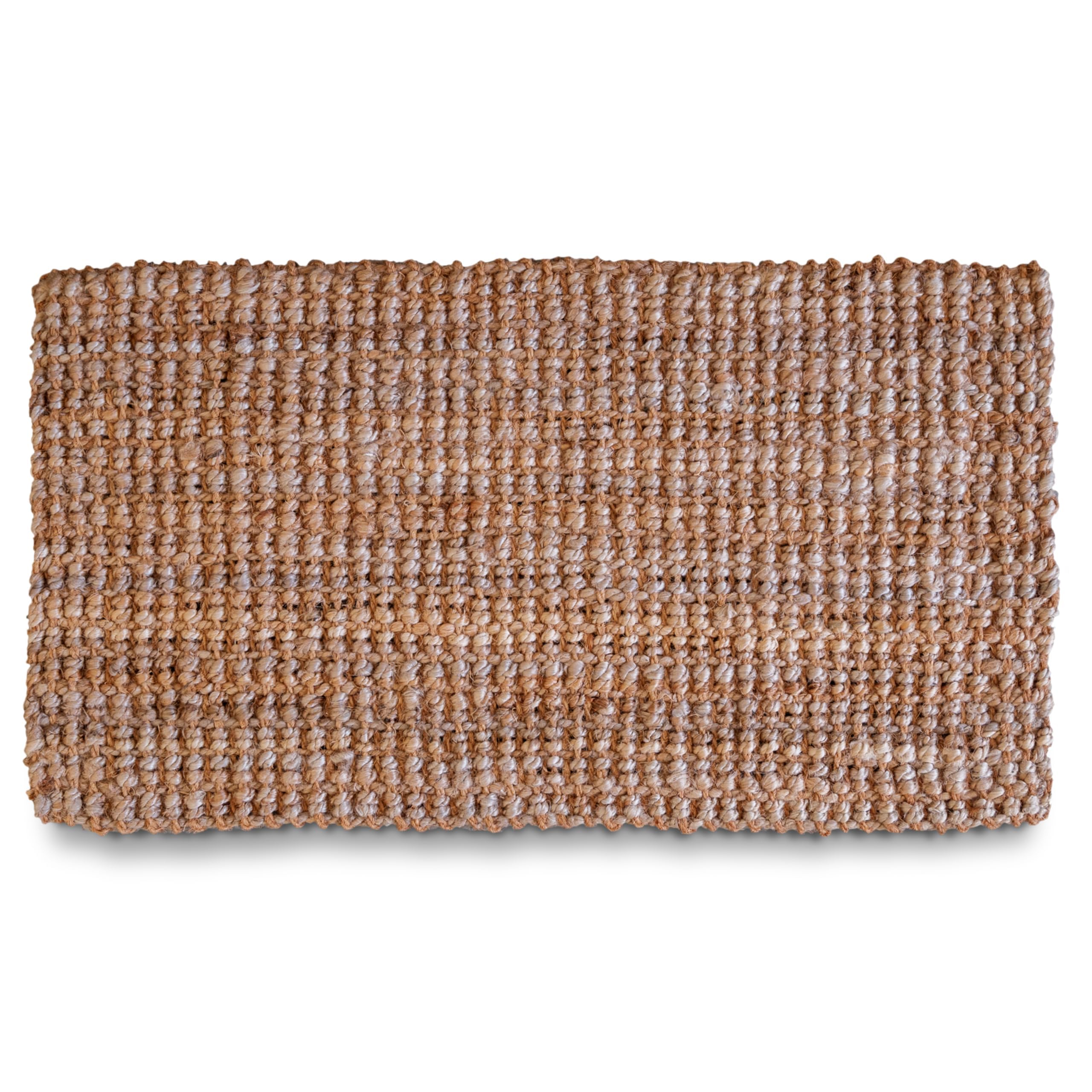 MAINEVENT jute doormat front view shows sturdy braided fibers for busy entryways.