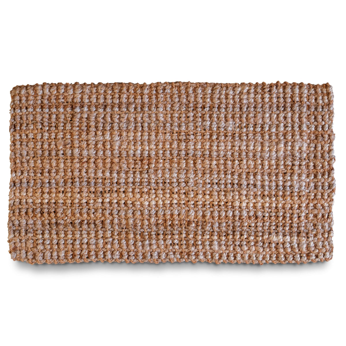 MAINEVENT jute doormat front view shows sturdy braided fibers for busy entryways.