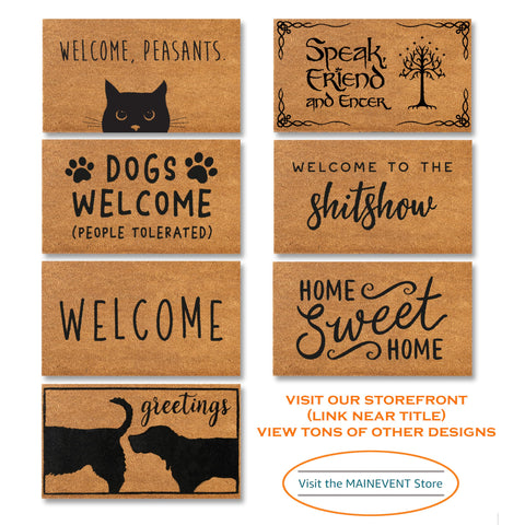 MAINEVENT jute doormat gift-ready presentation for housewarming.