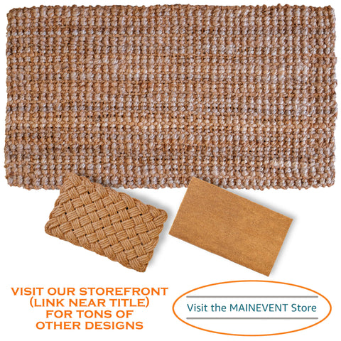 MAINEVENT jute doormat indoor decor showcases flexible placement in homes.
