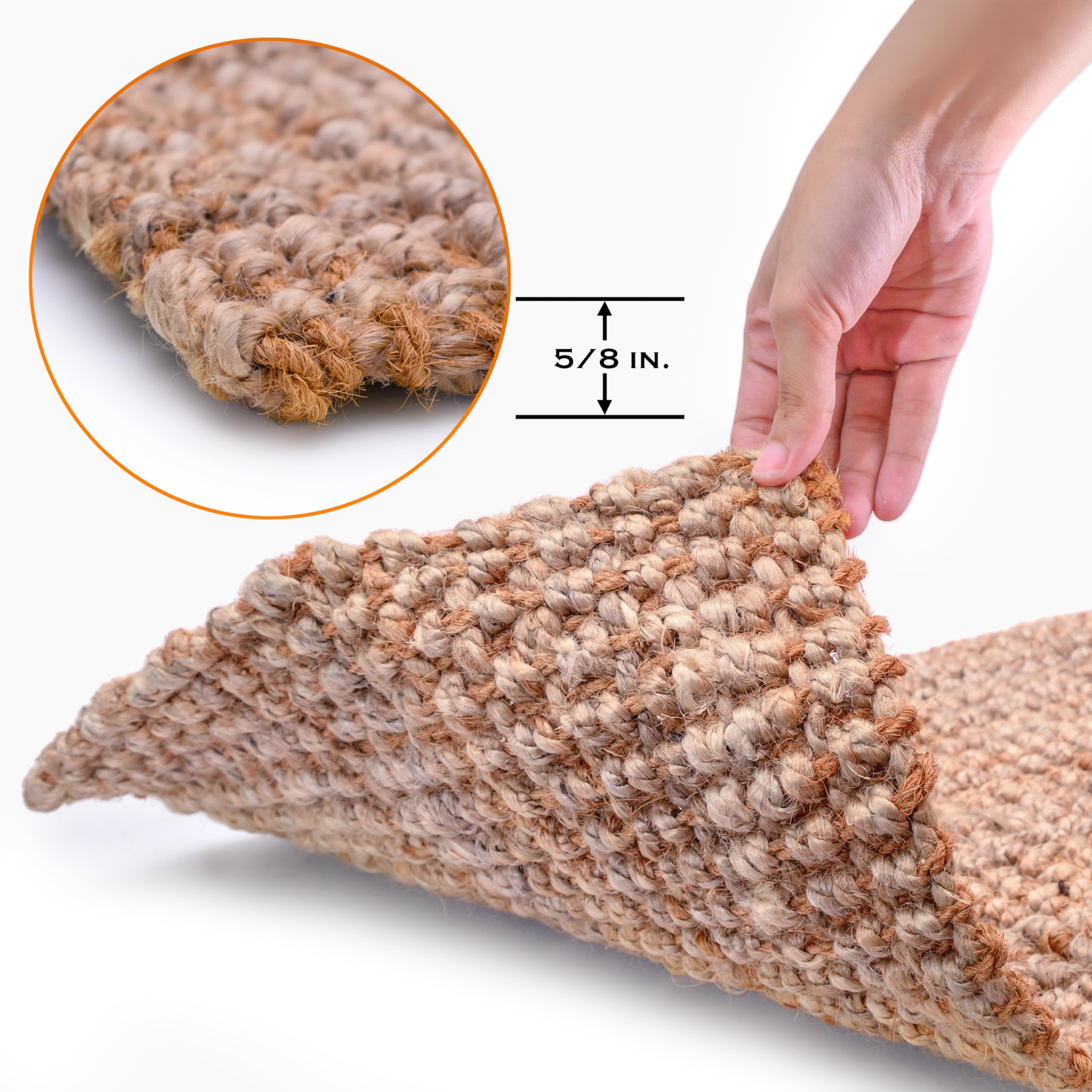 MAINEVENT jute doormat outdoor entryway demonstrates versatile, weather-ready design.