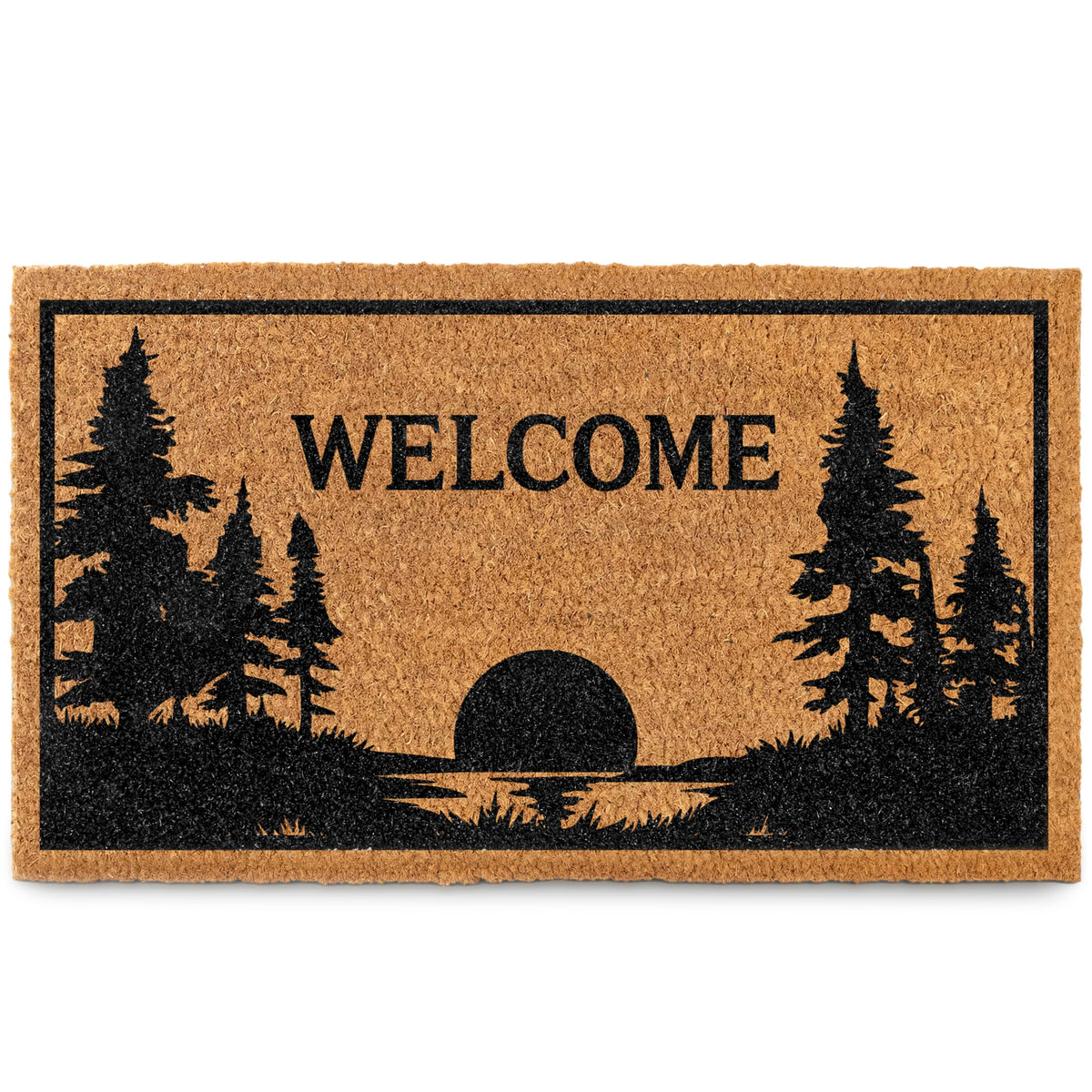 MAINEVENT Lake House Cabin Door Mat front view with vibrant color for a welcoming entry