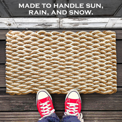 MAINEVENT sand-colored mat resists fading for long-lasting curb appeal.