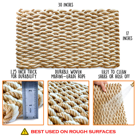 MAINEVENT lobster rope mat adds nautical style to any entryway.
